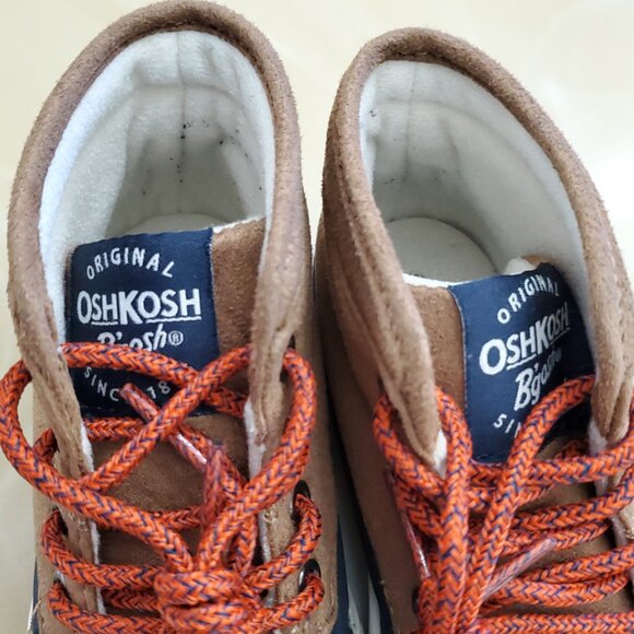 OshKosh B’gosh Duck Navy Blue/Brown Sneaker Boots Size 10 - Picture 8 of 12